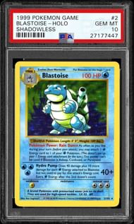 1st edition Blastoise Pokemon card (Image via PSAcard)